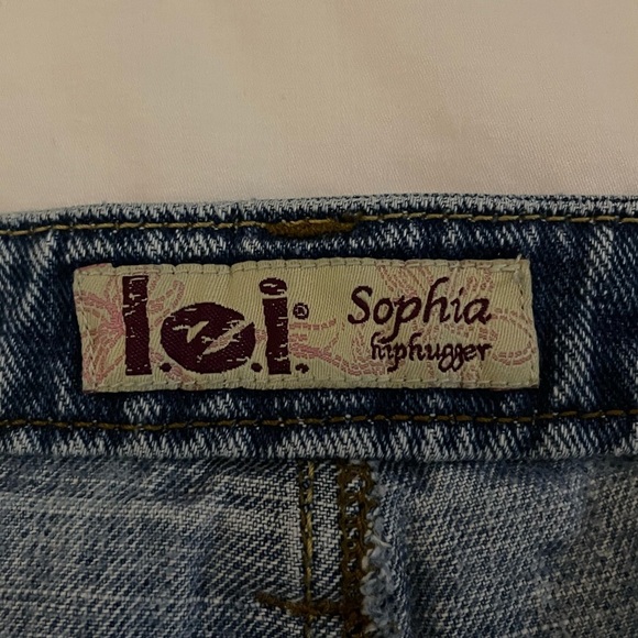 LEI Y2K Sophia Hip Hugger Low Rise Ruffle Denim Skirt 14 Streetwear Fairy Grunge - Picture 3 of 9